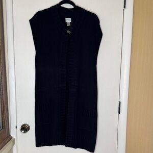 Chico's Black Cardigan Vest